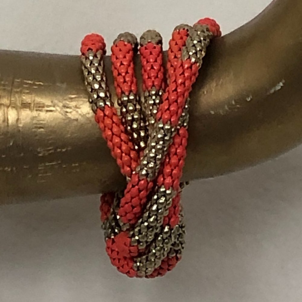 Orange and gold chain snake braclet